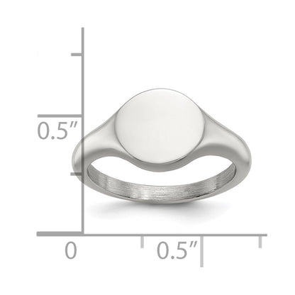 Chisel Stainless Steel Polished Round Disk Ring