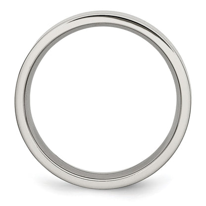 Chisel Stainless Steel Polished 6mm Flat Band