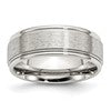Chisel Stainless Steel Brushed and Polished 8mm Grooved Edge Band