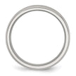 Chisel Stainless Steel Brushed and Polished Concave 6mm Beveled Edge Band