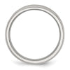 Chisel Stainless Steel Brushed and Polished Concave 6mm Beveled Edge Band