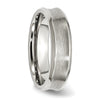 Chisel Stainless Steel Brushed and Polished Concave 6mm Beveled Edge Band