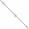 Chisel Stainless Steel Polished with Butterfly Charms 9 inch Anklet Plus 1 inch Extension