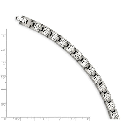 Chisel Stainless Steel Brushed and Polished 8.5 inch Link Bracelet