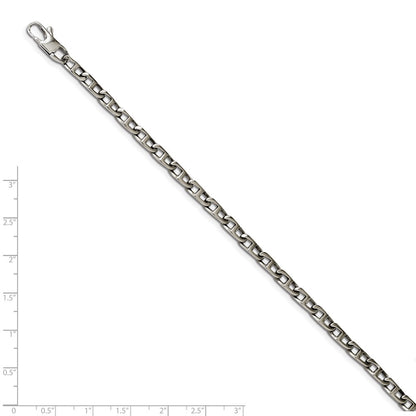 Chisel Stainless Steel Polished 7.75 inch Oval Link Bracelet