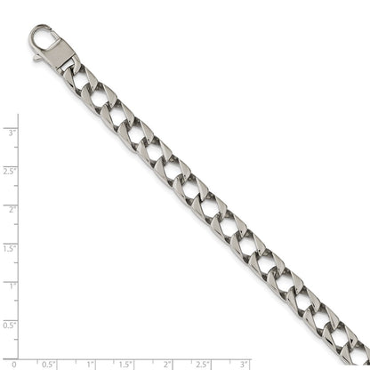 Chisel Stainless Steel Polished 8.5 inch Square Link Bracelet