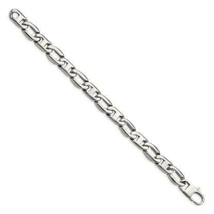 Chisel Stainless Steel Polished 8.5 inch Anchor/Open Link Bracelet