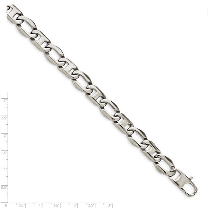 Chisel Stainless Steel Polished 8.5 inch Anchor/Open Link Bracelet