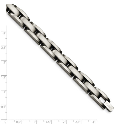 Chisel Stainless Steel Brushed 8 inch Link Bracelet