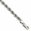 Chisel Stainless Steel Polished 7mm 8 inch Rope Bracelet