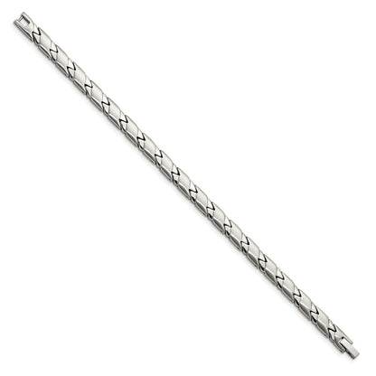 Chisel Stainless Steel Brushed and Polished 8.25 inch Bracelet