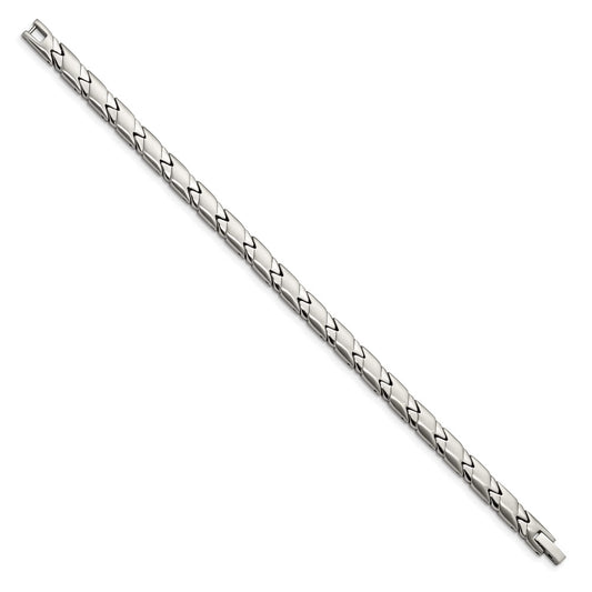 Chisel Stainless Steel Brushed and Polished 8.25 inch Bracelet