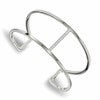 Chisel Stainless Steel Polished with Preciosa Crystal Cuff Bangle