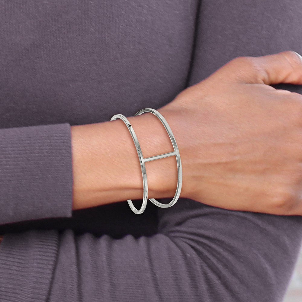 Chisel Stainless Steel Polished Cuff Bangle