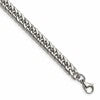 Chisel Stainless Steel Polished 9 inch Double Curb Chain Bracelet