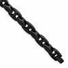 Chisel Stainless Steel Brushed Black IP-plated 9 inch Link Bracelet