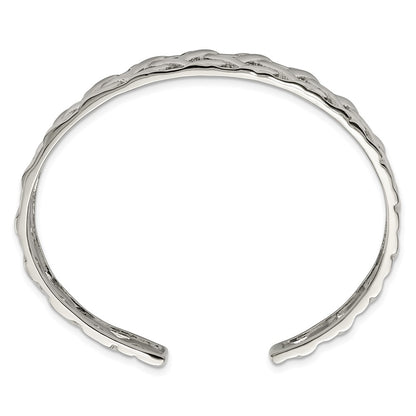 Chisel Stainless Steel Polished Weave Design Bangle