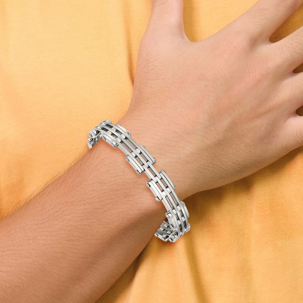 Chisel Stainless Steel Polished 7.75 inch Link Bracelet
