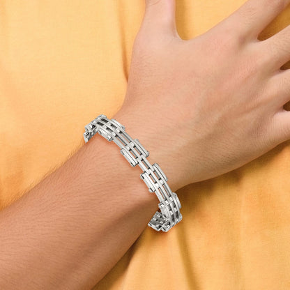 Chisel Stainless Steel Polished 7.75 inch Link Bracelet