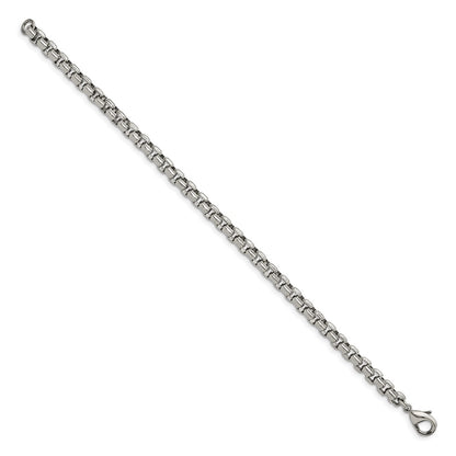 Chisel Stainless Steel Polished 8.25 inch Fancy Box Bracelet