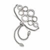 Chisel Stainless Steel Polished with Preciosa Crystal Circles Adjustable Bracelet