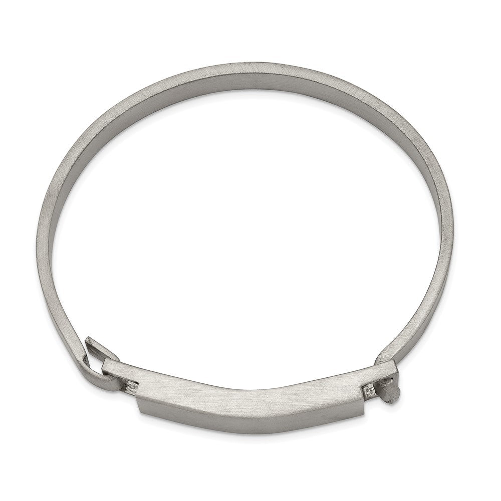 Chisel Stainless Steel Brushed 7.8mm ID Bangle