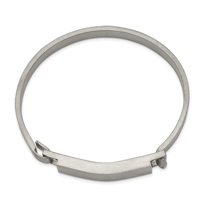 Chisel Stainless Steel Brushed 7.8mm ID Bangle