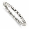 Chisel Stainless Steel Polished 6mm Beaded Stretch Bracelet