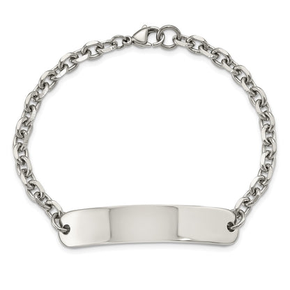 Chisel Stainless Steel Polished Cable Chain 8 inch ID Bracelet