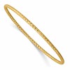Chisel Stainless Steel Polished and Textured Yellow IP-plated 2mm Slip on Bangle