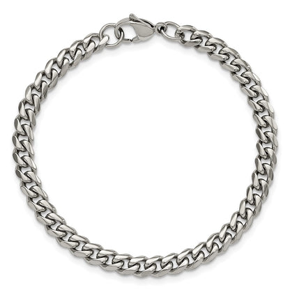 Chisel Stainless Steel Polished 6mm 8.25 inch Curb Bracelet