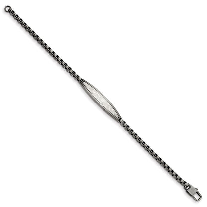 Chisel Stainless Steel Antiqued White Bronze Plated Scratch Finish 8.5 inch ID Bracelet
