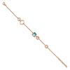 Chisel Stainless Steel Polished Rose IP-plated Multicolor Crystal 7.5 inch Bracelet with 1 inch Extension
