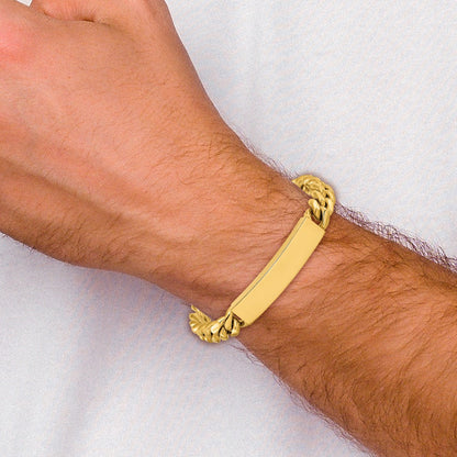 Chisel Stainless Steel Polished 10mm Yellow IP-plated 8.5 inch ID Bracelet