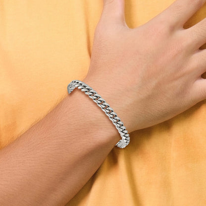 Chisel Stainless Steel Polished 8mm 8 inch Link Bracelet