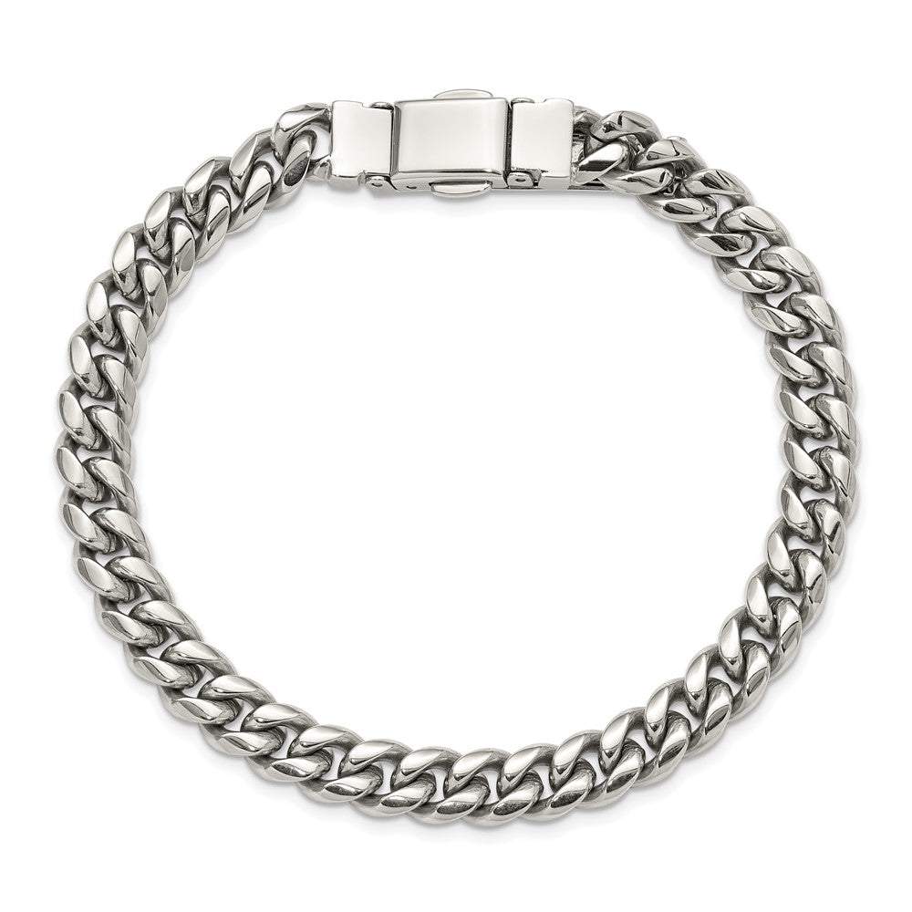 Chisel Stainless Steel Polished 8mm 8 inch Link Bracelet