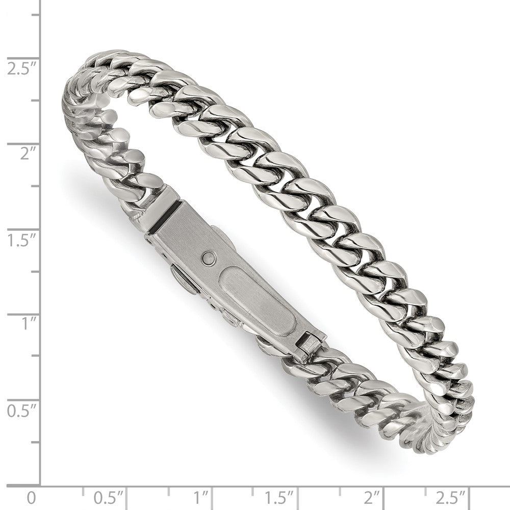 Chisel Stainless Steel Polished 8mm 8 inch Link Bracelet