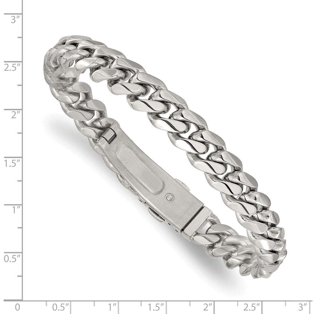 Chisel Stainless Steel Polished 10mm 8.25 inch Link Bracelet