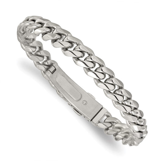 Chisel Stainless Steel Polished 10mm 8.25 inch Link Bracelet