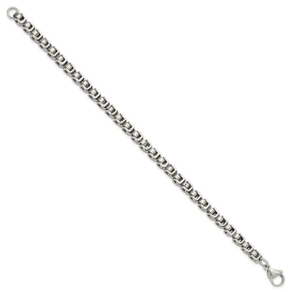 Chisel Stainless Steel Polished 8.5 inch Chain Link Bracelet