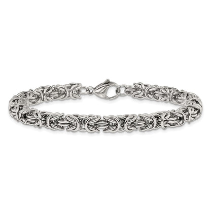 Chisel Stainless Steel Polished 6mm 8.5 inch Byzantine Link Bracelet