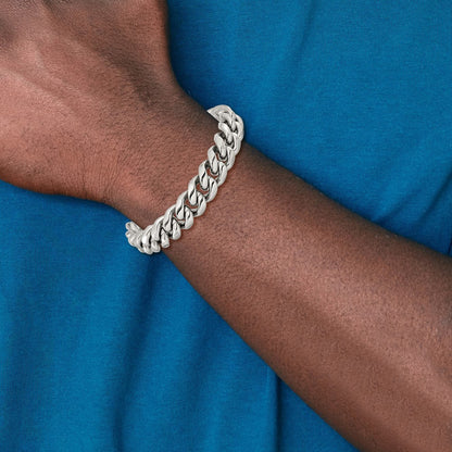 Chisel Stainless Steel Polished 14mm 8.5 inch Curb Link Bracelet