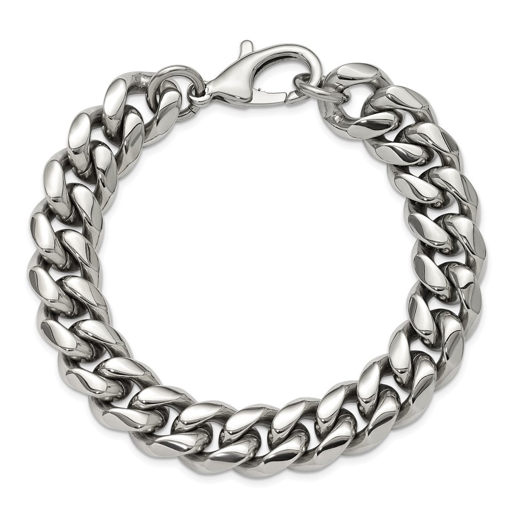 Chisel Stainless Steel Polished 14mm 8.5 inch Curb Link Bracelet