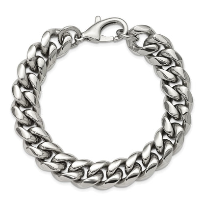Chisel Stainless Steel Polished 14mm 8.5 inch Curb Link Bracelet