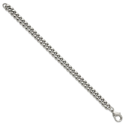 Chisel Stainless Steel Polished 8mm 8.5 inch Curb Link Bracelet