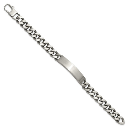 Chisel Stainless Steel Brushed and Polished Curb Link 8.5 inch ID Bracelet