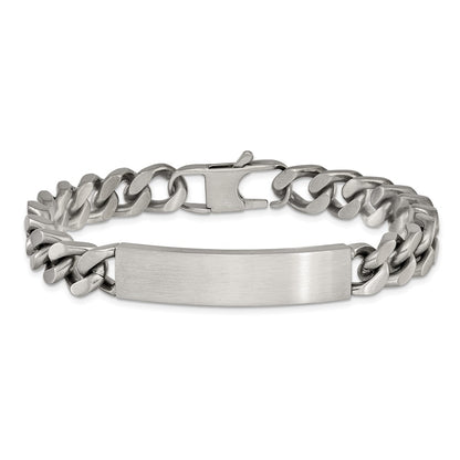 Chisel Stainless Steel Brushed and Polished Curb Link 8.5 inch ID Bracelet