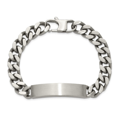 Chisel Stainless Steel Brushed and Polished Curb Link 8.5 inch ID Bracelet