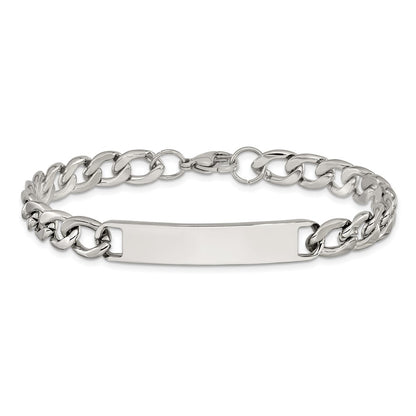 Chisel Stainless Steel Polished Curb Link 7.75 inch ID Bracelet