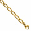 Chisel Stainless Steel Polished Yellow IP-plated 8 inch Elongated Curb Link Bracelet